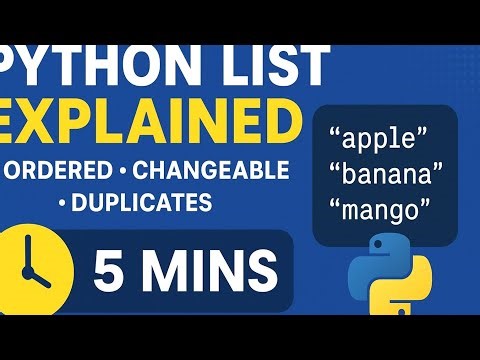 Python List Explained in 2 Minutes | Ordered, Changeable & Duplicates Made EASY