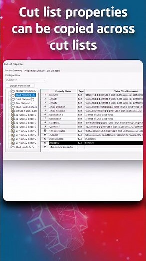 What's New in SOLIDWORKS 2025 - Cut List Properties