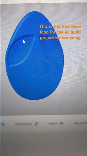 3d printed Alienware logo for the series #3dprinting #alienware #pcbuild #custompc #shorts