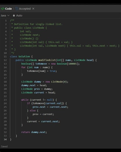 3217 Delete Nodes From Linked List Present in Array 11 1 2025