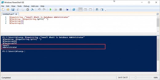 Using PowerShell to split a string into an array