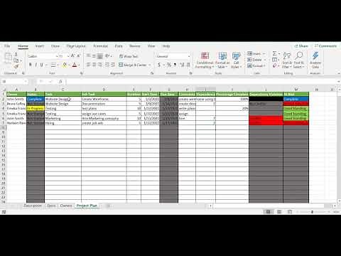 Create a Project Management Template in Excel