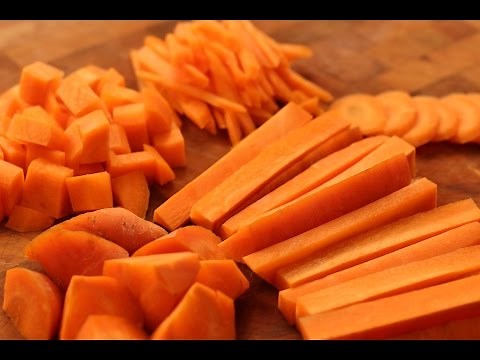 How To Cut Carrots-Dice, Strip, Slice, Julienne, chunck