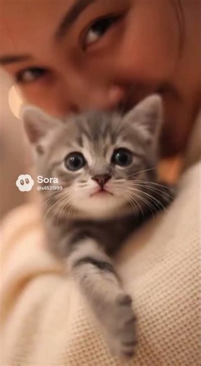Kitten screaming for help… but actually just being cute 😭🐱 | 貓咪的無聲求救？