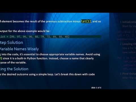 Subtracting a Dynamic Value from Every Element in a List: A Python Guide