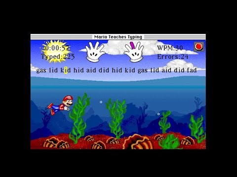 Apple Macintosh Shortplay - Mario Teaches Typing - Lesson 2