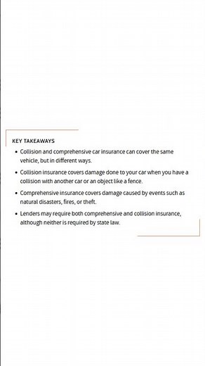 Comprehensive vs Collision Auto Insurance #shorts