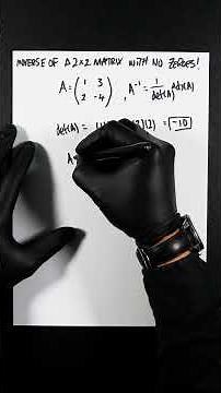 How to Find the Inverse of a 2x2 Matrix with NO ZEROES #inversematrix #matrixinversionmethod
