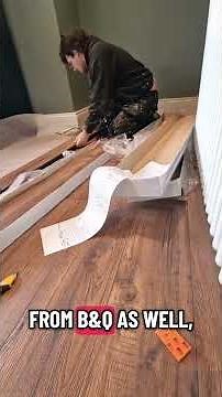 Laminate flooring from B&Q click and fit .. akward dining kitchen area