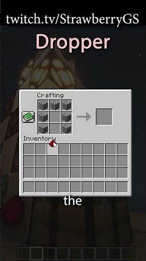 Dropper - Short Shorts by StrawberryGS - Minecraft Crafting Recipe