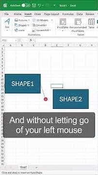 How to Connect Shapes or Text Boxes in Excel (tutorial)