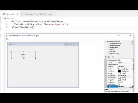 Building Windows Forms in VS Code with PowerShell