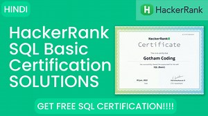 HackerRank SQL Basic Certification Solutions - FREE SQL Certification