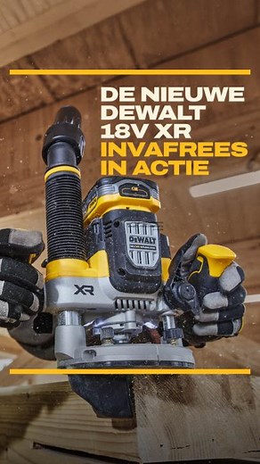 Uitgebalanceerd en ergonomisch, met een invaldiepte van 70 mm, een schakelaar en variabele snelheidsinstellingen – onze nieuwe 18V XR invalfrees is klaar voor elke uitdaging, op locatie of elders. Tag een vriend die er eentje kan gebruiken. | DEWALT