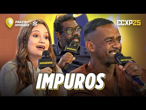 RAPHAEL LOGAM e LEANDRO FIRMINO, de IMPUROS, série da DISNEY+, no Palco Omelete by BB! | CCXP25