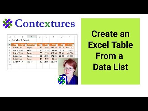 How to Create an Excel Table From a Data List