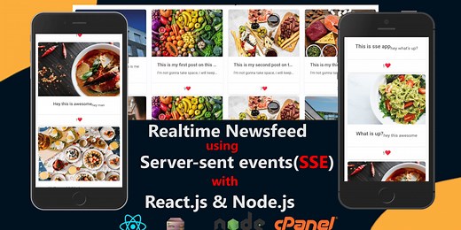 Realtime data streaming using server-sent events(SSE) with react.js and node.js