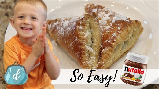 Three ingredient Nutella puff pastry 😍