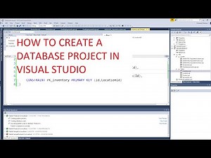 How to Create a Database using Visual Studio 2017