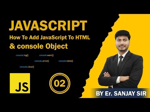 How to Add JavaScript to HTML | Inline, Internal & Externa JS | console Object by Er. Sanjay Sir #2