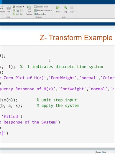 Z-transform Example #matlab #DSP #signalprocessing #imageprocessing #z-transform