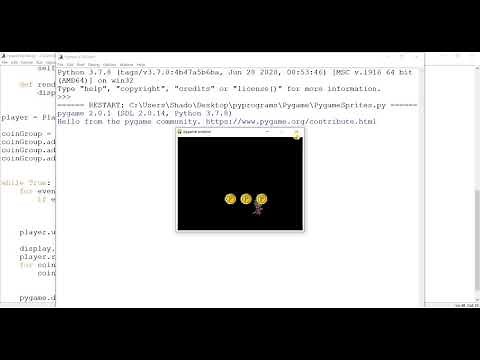 Pygame Sprites - Introduction + Collision Detection