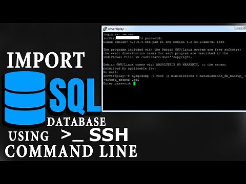 How to Import MySQL Database using SSH Command line?