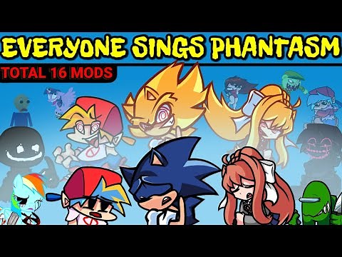 Friday Night Funkin' Everyone Sings Phantasm | Chaos Nightmare (Sonic vs Fleetway) (FNF Mod)