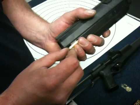 Loading the Calico Light Weapon Systems Liberty I / M-900's 50 bullet magazine