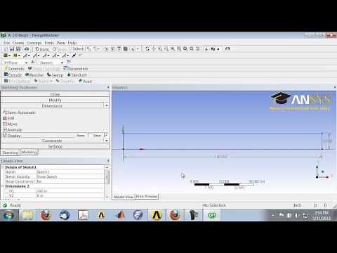 Planar Approximations of a 2D Beam Analysis Using Ansys Mechanical – Geometry
