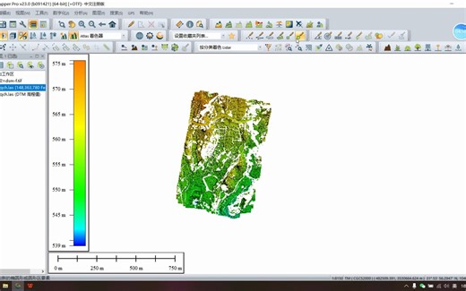 Global Mapper 将dsm先转点云分类树木房屋后生成等高线