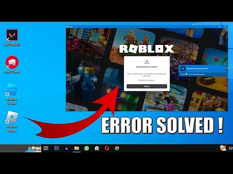 How to Fix Roblox Connection Error Sorry there was a Problem Reaching our Servers