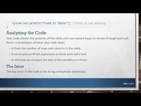 How to Find a Variable in a Table with Selenium and Java