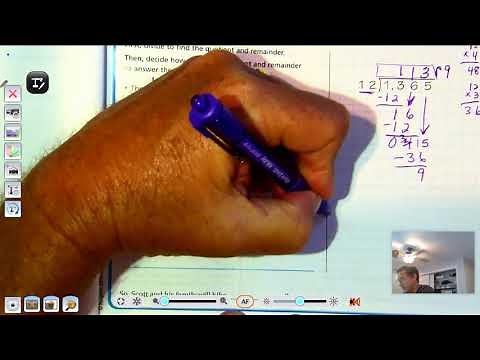 5th grade GO Math: Lesson 2.7 Interpret the Remainder pages 89-92