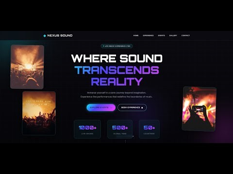 HTML Template Music Landing Page