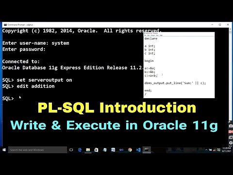 Basic PL/SQL Introduction | How to Write & Execute PL/SQL Program in Oracle 11g