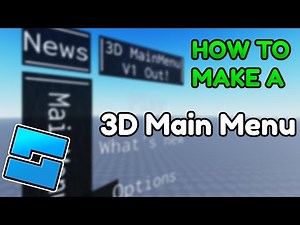 [FREE MODEL] How To Make a 3D Main Menu Gui In Roblox Studio