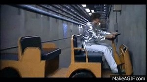 Austin Powers - 3 point turn / maneuvering / parking Scene on Make a GIF