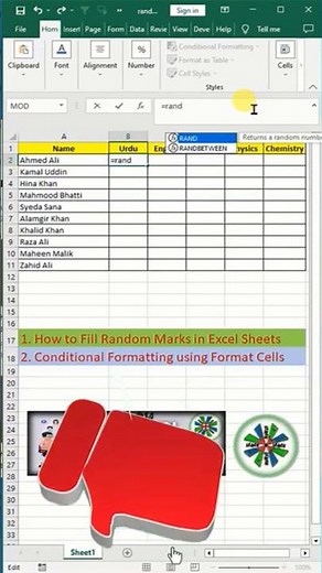 Random Number Generator | How to Create Random Numbers #random #randbetween #excel