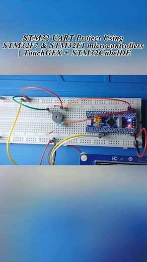 STM32 UART Project Using STM32F7 & STM32F1 microcontrollers | TouchGFX + STM32CubeIDE (Review)