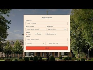 Create Registration Form using HTML & CSS | How To Create Sign Up Form Design | CSS Animation
