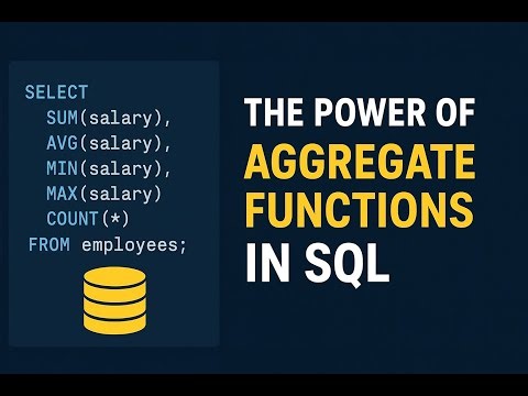 SQL Aggregate Functions Tutorial for Beginners | Learn SUM, AVG, COUNT, MIN, MAX