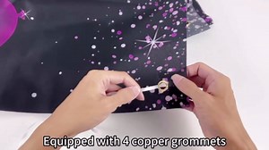 JOYKY Happy 44th Birthday Banner, Purple Happy 44th Birthday Party Decorations for Women, 44 Year Old Birthday Supplies Backdrop Décor, 5.9 X 3.8 Fts