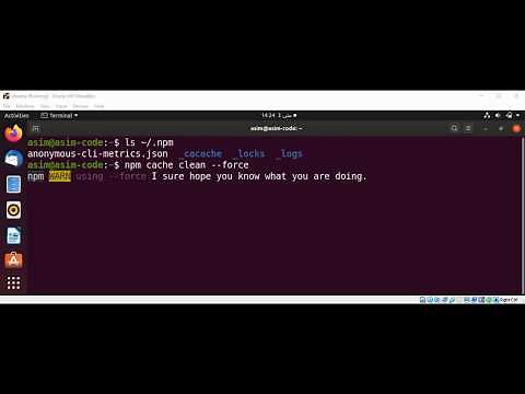How to clear the Cache of npm packages