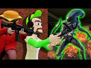 ALIENS vs PREDATOR Took Over the City in Gmod RP! (Garry's Mod)