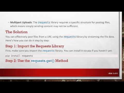 How to Post Files from a URL without Saving Them Locally in Python