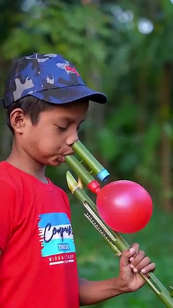 Bamboo Creations with Vibrant Colour Balloons Toys #craft