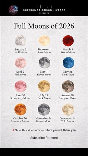 Full Moons of 2026 🌕 Every Date & Name You Need to Know