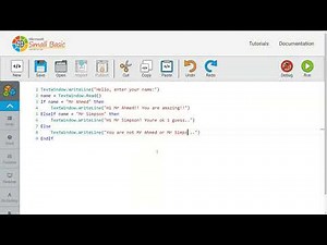 Small Basic - Tutorial 3 - ElseIf Statements