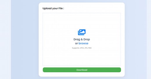 Drag and Drop File Upload With Preview Using JavaScript Code